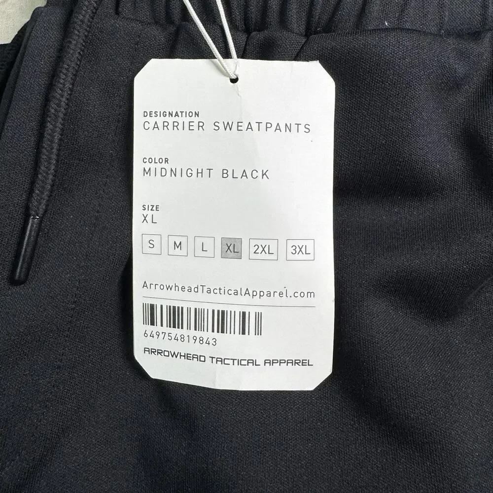 Arrowhead Tactical Carrier Sweatpants Mens Extra Large XL Midnight Black